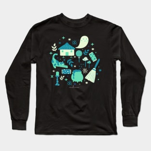 Magical Halloween | Luminous Green Palette Long Sleeve T-Shirt